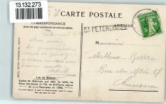 2514 Ligerz Gléresse Künstlerkarte Eglise de Gléresse J.J. Rousseau Porträt