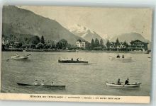 3806 Bönigen b. Interlaken 1921 Foto AK Bahnpost Zug 2712