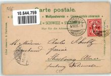 8000 Zürich 1898 Gebrauchsspuren Lithographie Dampfschiff Ruderer