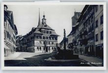 8260 Stein am Rhein - Rathaus, Rathausplatz, Brunnen