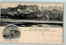 Chasseron 1909 - Hotel du Chasseron 1611m Fahne