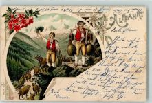 9242 Oberuzwil 1906 Gebrauchsspuren Jungen mit Kuhglocken