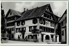 6313 Menzingen 1935 Foto AK Gasthaus zum Löwen
