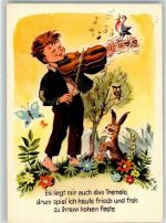 8887 Mels Künstlerkarte sign. K Aktion Weisstannental Geiger Hase