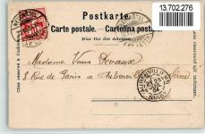 2126 Les Verrières 1904 BOAKC Lithographie College Eglise