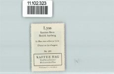 3250 Lyss Hardern - Vignette Wappen Kaffee Hag ca 1920-1940
