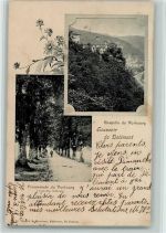 2800 Delémont Delsberg 1905 - Promenade du Vorbourg Chapelle du Vorbourg 2-Bildkarte mit Zierpflanzen