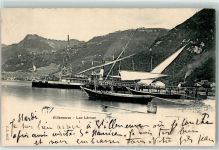 1844 Villeneuve VD 1901 - Dampfschiff Segelboot