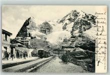 Wengernalp 1910 - Bahnstation Eiger Mönch