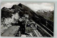 Rothorn 1952 Foto AK Bergbahn Brienzer Rothorn Station Bahnhof Hotel