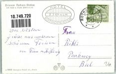 Rothorn 1952 Foto AK Bergbahn Brienzer Rothorn Station Bahnhof Hotel