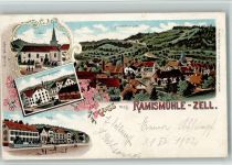 8487 Rämismühle 1902 BOAKC Lithographie Kirche Baumwollspinnerei Asyl Zell
