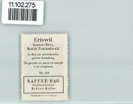 4952 Eriswil - Vignette Wappen Kaffee Hag ca 1920-1940