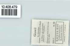 6074 Giswil - Vignette Wappen Kaffee Hag ca 1920-1940 Windhund