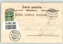 9424 Rheineck 1899 Lithographie Drahtseilbahn nach Walzenhausen Tracht Gebr. Künzli Dep. Nr. 387