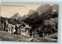 6387 Oberrickenbach 1917 - Teilansicht mit Kirche, Verlag Engelberger Nr. 1501, gute Erhaltung AK