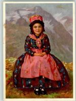 6500 Bellinzona Künstlerkarte Frau Festkleid sign. Gorrenscheen Ort lt. Stempel