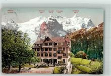 6083 Hasliberg Hohfluh 1912 Foto AK Hotel Wetterhorn