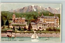 1897 Bouveret 1914 Gebrauchsspuren Hotel de la Foret Leim löst sich