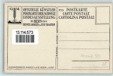 3000 Bern Berne Künstlerkarte 1914 Offizielle Künstler-Postkarte der Schweiz. Landes-Ausstellung Berner Arbeits- und Fest-Trachten Kuh