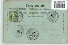 6215 Beromünster 1901 BOAKC Lithographie/Mondschein Stiftskirche Pfarrkirche Verlag Künzli Nr 752