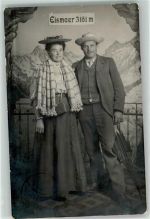 3801 Jungfraujoch 1906 - Paar auf der Eismeer Terrasse