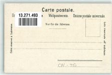 8500 Frauenfeld Lithographie Tracht das alte Schloss Wollgras Wappen Künzli Zürich Dep. Nr. 5089