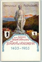Vögelinsegg 1903 Lithographie Zum 500. Gedächtnistag der Schlacht bei Vögelinsegg