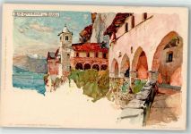 Madonna del Sasso Künstlerkarte Santa Caterina del Sasso sign. Manuel Wielandt