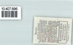 2022 Bevaix - Vignette Wappen Kaffee Hag 1920-1940 Fisch Brunnen