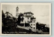 6644 Orselina 1928 Gebrauchsspuren Bella Vista Restaurant - Foto AK