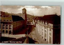 St. Gallen S. Gallo Bahnhof und Post Bahnhof Schweiz 1922