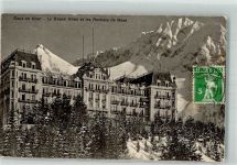 1824 Caux 1909 Winter Grand Hotel Breifmarke bildseitig