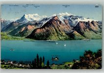 1815 Clarens 1925 Foto AK Genfersee Ile de Salagnon Mont Blanc