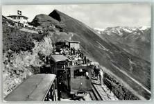 Rothorn Kulm 1956 Foto AK Bahnhof Dampf- Zahnradbahn Brienzer Rothorn Hotel