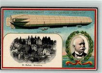 9000 St. Gallen S. Gallo 1912 BOAKC Zeppellin Rosenberg Lithographie / Prägedruck