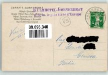 Gornergrat 1912 - Cervin Kulmhotel Hüttenstempel