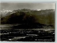 Ricken Gommiswald - Blick von Tönern ob Ricken gegen Klosterberg Sion Gommiswald Maria-Bildstein Benken und Glarneralpen