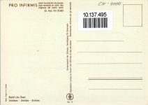 Rudolf Löw - Blumenvase mit Orchidee, sehr gute Erhaltung AK Pro Infirmis Schweiz 1946 Künstlerkarte