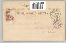 6410 Rigi Kulm Lithographie Sonnen AK