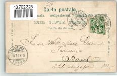 8215 Hallau 1899 BOAKC Lithographie Hotel Falken Verlag Künzli Nr 2168