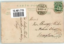 8000 Zürich Prägedruck Eidgen. Sängerfest Juli 1905 Tonhalle Lithographie