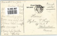 4900 Langenthal 1923 Foto AK Pension Feldpost Dienstsache