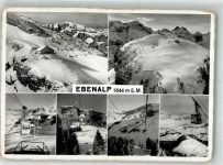 9057 Wasserauen 1957 Foto AK Seilbahn Winter Ebenalp