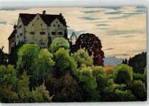 8272 Ermatingen Lithographie / Künstlerkarte Schloss Salenstein