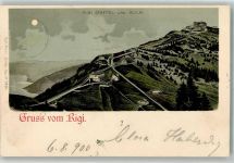 Rigi Kulm 1900 Lithographie Hotel Mondschein