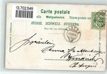 8302 Kloten 1905 BOAKC Lithographie Post Telegraf Gasthaus Zum wilden Mann Leihkasse Gebrauchsspuren, bitte Scan genau beachten!