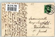 2088 Cressier NE 1916 Foto AK Kirche Schloss Jeanjaquet Bahnpost Zug 1525