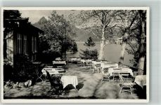 6442 Gersau 1946 Foto AK Gasthaus Terrasse