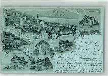 6318 Walchwil 1905 BOAKC Handlung Hürlimann Gasthäuser Lithographie